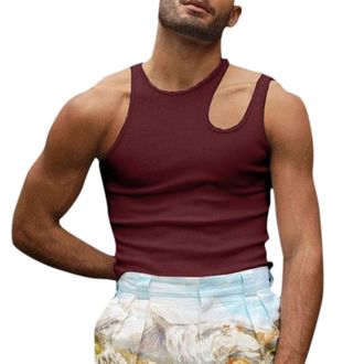 Generic Mens Sleeveless T-Shirt UK Boys Vest Workout Vest Bodybuilding Sleeveless T Shirt Slim Fit Summer Top Vest Running Undershirt Casual Cotton Tank Tops 