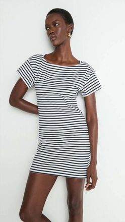 Nation Ltd Rosie Mini Dress In Navy Brenton Stripe