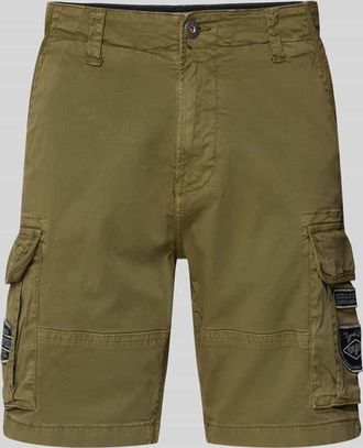 Petrol Industries Regular Fit Bermudas mit Cargotaschen in Khaki, Gr&ouml;&szlig;e XXL