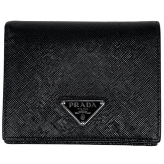 Prada Black Leather Wallet (Bi-Fold) (Pre-Owned)