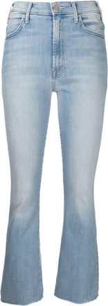 Mother high-rise ankle-length bootcut jeans - women - Cotton/Polyester/Elastane - 25 - Blue