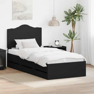 vidaXL Vidaxl Struttura Del Letto Nero 75 X 190 Cm Legno Ingegnerizzato