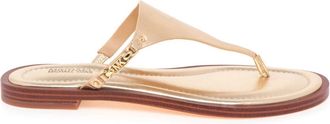 Michael Kors Daniella Flat - Dames - Slippers - Geel - 38 1/2 EU - Leer - Schoenen