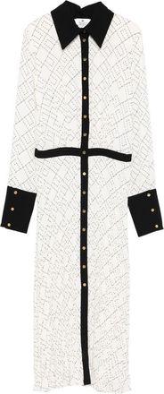 Elisabetta Franchi Geometric-print Button-front Maxi Dress
