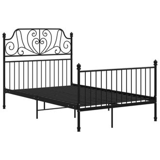 Berkfield Home Bed Frame Black Metal 120x200 cm | Size: Small Double