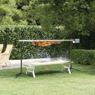 vidaXL Barbacoa Autom&aacute;tica Con Motor Acero Inoxidable 150x46,5x82,5 Cm Vidaxl