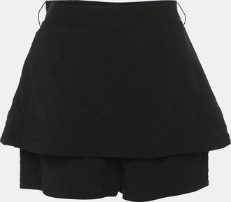 Maje Black Viscose Mini Skirt