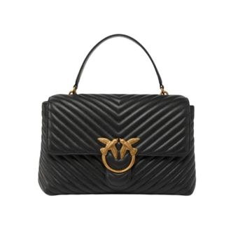 Pinko Stijlvolle Tassen Collectie - Dames - Handtassen - Zwart - ONE Size - Katoen - Tassen