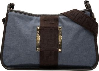 Fendi Pre-owned Fendi Denim Pochette Crossbody Ladies U7XWOV5C8B1CNAUB
