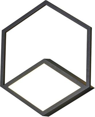 Mantra Inspired Mantra Kubick Luz de techo/pared regulable, LED de 24 W, 3000 K, 1630 lm, negro, 3 años de garantía