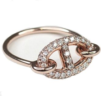 Herm&egrave;s Pink Gold Pink Gold (18K) Band Ring (Pre-Owned)