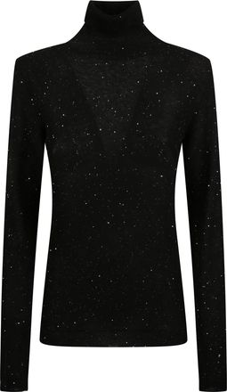 Fabiana Filippi Fitted Textured Wool Turtleneck Sweater
