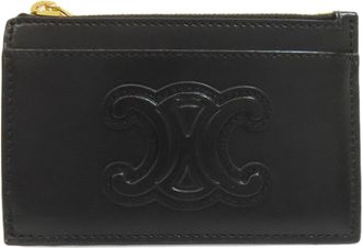 Celine Black Leather Coin Purse/Coin Case (Pre-Owned)