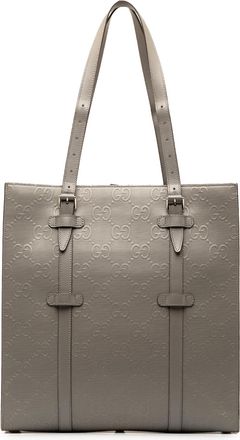 Gucci Pre-owned Womens Gg Marmont Tote Bag - Grey Leather - One Size