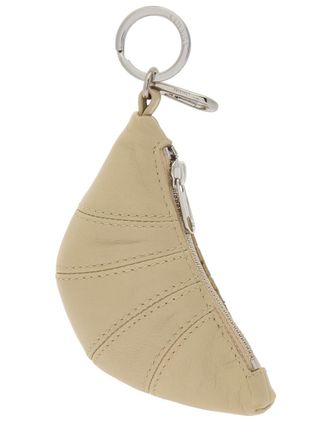 Christophe Lemaire Croissant Mini Leather bag Charm - Cream - One Size