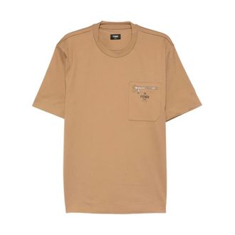 Fendi Heren, Tops, Bruin, Maat: XL