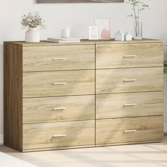 vidaXL Aparadores 2 Uds Madera De Ingenier&iacute;a Roble Sonoma 60x39x80 Cm Vidaxl
