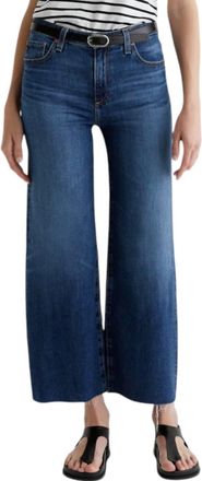 AG - Adriano Goldschmied Saige Wide Leg Crop Jeans In Plume