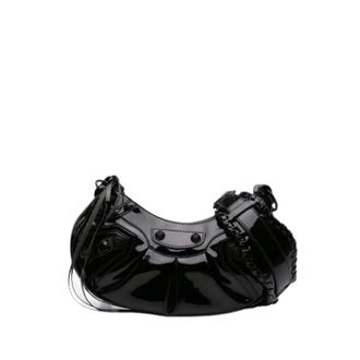 Balenciaga Pre-owned Motocross Le Cagole Crossbody Bag - Dames - Pre-owned - Zwart - Maat: ONE Size Leer