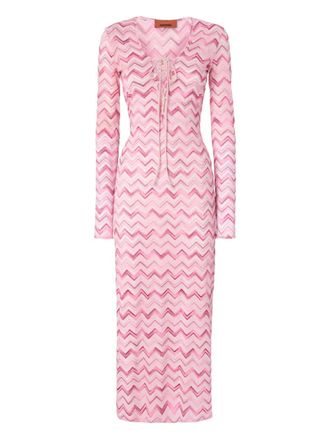 Missoni Abito con motivo a zigzag - Bianco