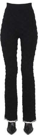 AMBUSH Fitted Black Pants With Textured Finish