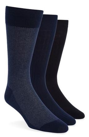 Lorenzo Uomo 3-Pack Dress Socks in Navy at Nordstrom Rack