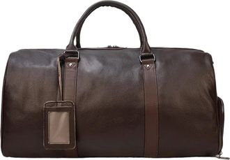 Generic Compatible For Men Women Travel Bag On Luggage Shoulder Male Female Weekend Duffle(Brown(55cm))