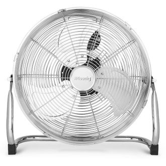 H.Koenig Joe32 Ventilador Dise&ntilde;o En Metal Cromado, Potencia 100 W, 3 Velocidades, 3 Aspas, Di&aacute;metro 45 Cm, 62.32 Db, Regulador De Inclinaci&oacute;n, Pies Antidesliza