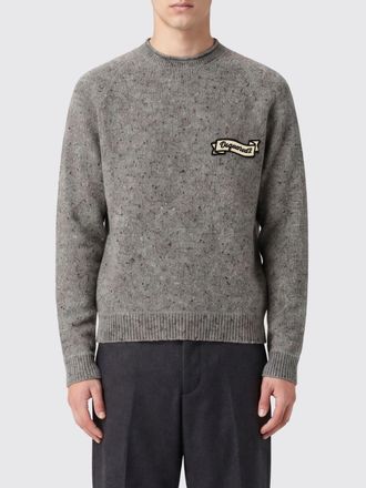 Dsquared2 Maglione girocollo in misto lana stile college con logo ricamato