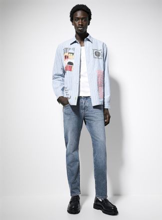 Scotch & Soda Mens The Zee faded blue-grey jean Straight fit