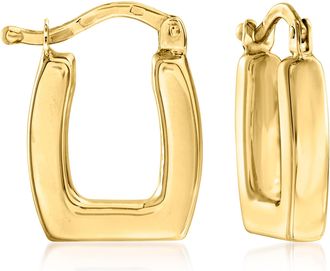 RS Pure Ross-Simons Italian 14kt Yellow Gold Square Hoop Earrings