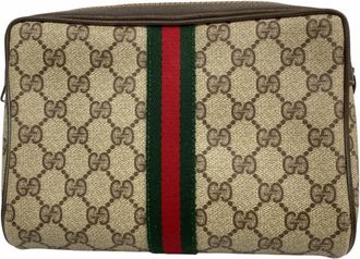 Gucci Brown Pvc Pouch (Pre-Owned)