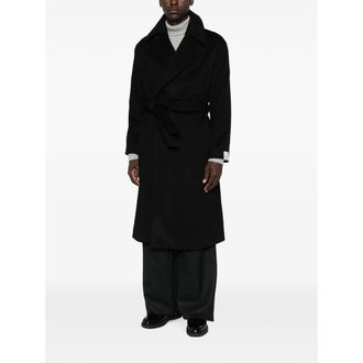 Caruso Single-Breasted Wool Coat - Black