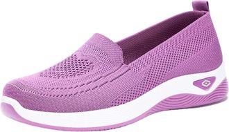 Generic Clearance UK Women Slip On Walking Shoes Mesh Breathable Lightweight Casual Orthopedic Sneakers for Women UK Spring Summer Sport Shoe Ladies Wide Fit 