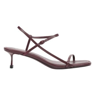 Estro & Luminara Low-Heeled Thin-Strap Sandal - female - Estro - High Heel Sandals - Red - 7 UK - Shoes