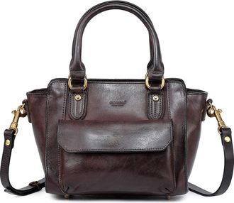OLD TREND Pansy Mini Satchel Bag in Dark Brown at Nordstrom Rack