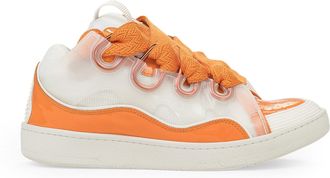 Lanvin ORANGE CURB SNEAKERS