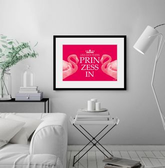 Queence Bild »PRINZESSIN« 1 Stk. tlg. HD Premium Poster-Druck inkl. Holzrahmen