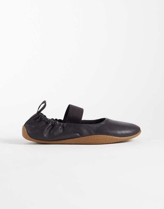 Calvin Klein Ballerine in pelle marrone moka
