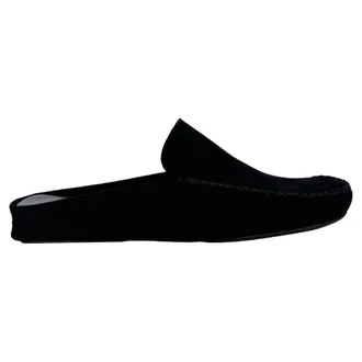 Manolo Blahnik Pre-owned Mens Crawford Slippers in Black Suede - Size UK 8.5