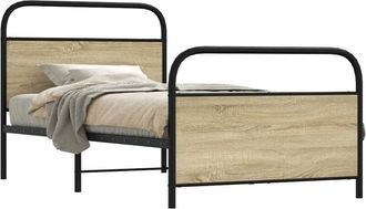 vidaXL Giroletto senza Materasso Rovere Sonoma 90x200 cm in Truciolato - Vidaxl