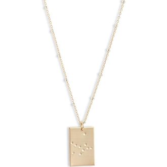 Set & Stones Zodiac Constellation Pendant Necklace in Gold - Virgo at Nordstrom