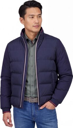 N-Z-A- NEW ZEALAND AUCKLAND effen donkerblauwe puffer jas NZA