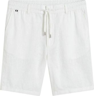 HUGO BOSS H-Kane 1-Rds Shorts - Heren - Korte Broeken - Wit - W40 - Linnen - Korte Broeken