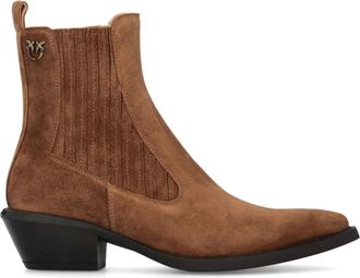 Pinko Stivaletti in pelle scamosciata - Marrone