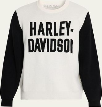 God's True Cashmere x Harley-Davidson Mens Milano Cashmere Logo Sweater