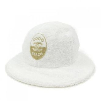 Chanel Pre-owned Accessories, female, White, Size: ONE SIZE Pre-owned Cotton Hat