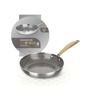 KASANOVA Padella 20 cm triplo strato Tri Ply - Gold