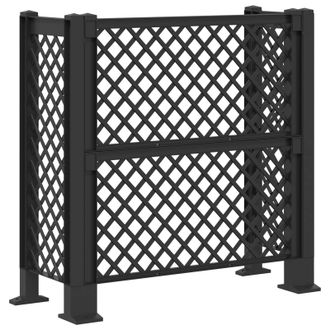 vidaXL Enrejado De Cubo De Basura Gris Antracita 123 X 47 X 114 Cm Pp Vidaxl