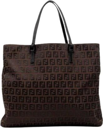 Fendi Pre-owned Tote Bags, female, Brown, Size: ONE SIZE Pre-owned Vintage Tote Bag